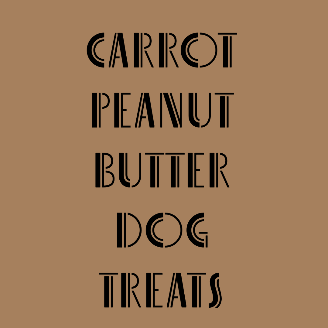 Peanut Butter Carrot Dog Treats